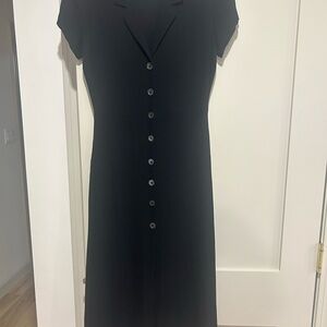 Aritzia Wilfred Shirt dress- sheer black collared dress- size small